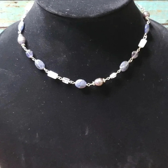 Fashion Necklace | Blue & Silver - Picture 3 of 5